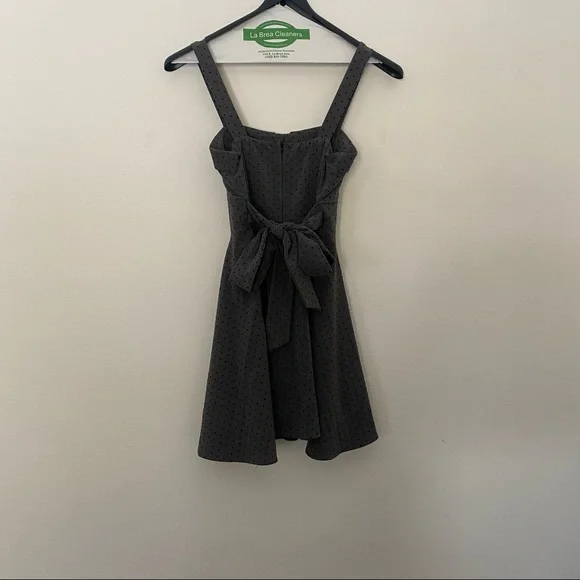 Merry Marilyn Small Polka Dot Dress - Dark Gray w/ Black Polka Dots - Picture 5 of 7